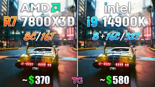 Ryzen 7 7800X3D vs Core i9 14900K - Test in 10 Games