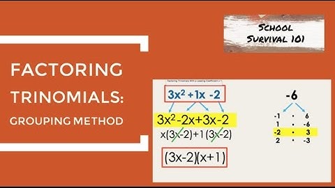 Factoring Trinomials: Grouping Method and GCF
