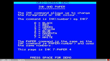 Oric Abilities Demo PD TANGERINE ORIC 1 ATMOS PRAVETZ 8D STRATOS IQ64 TELESTRAT NOVA