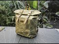 Create a backpack using vegetable tanned leather and oil wax canvas#bagmaking #bag