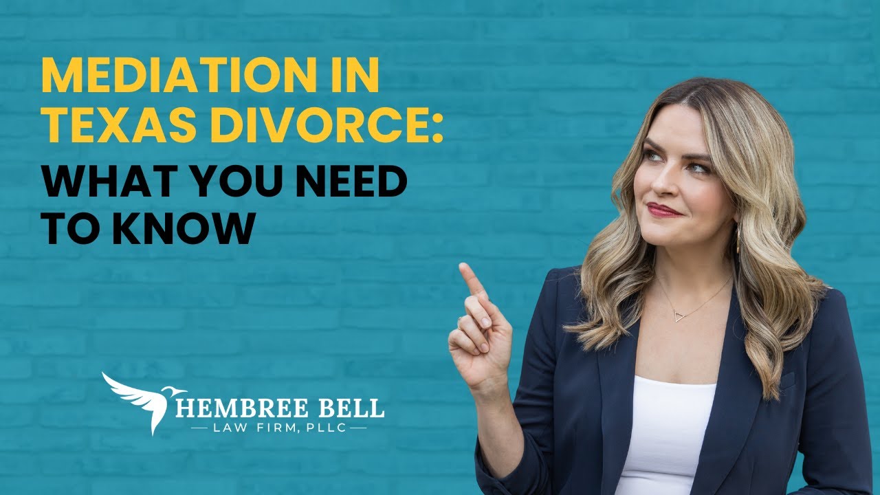 Mediation in Texas Divorce: What You Need to Know - YouTube