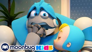 Night Time - Kids Video Subtitles | Arpo the Robot | Cartoons for Kids | Moonbug Literacy