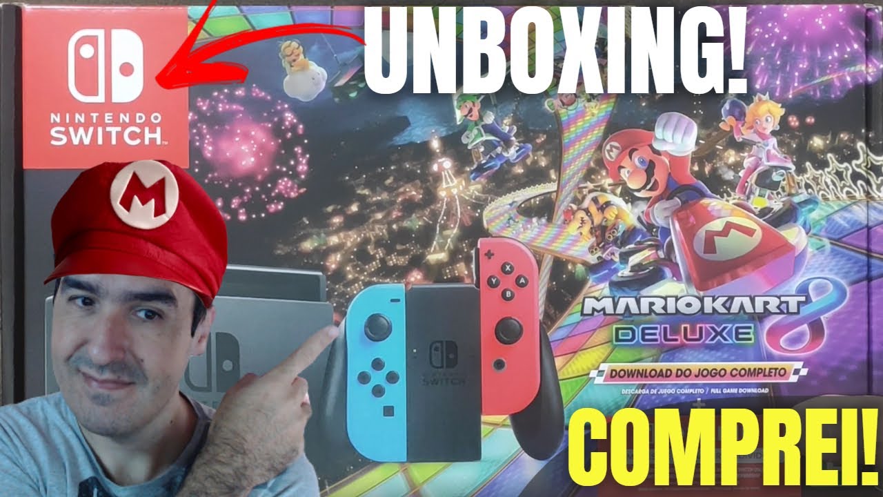 Consola Nintendo Switch V2 Azul/Vermelha + Jogo Mario Kart 8