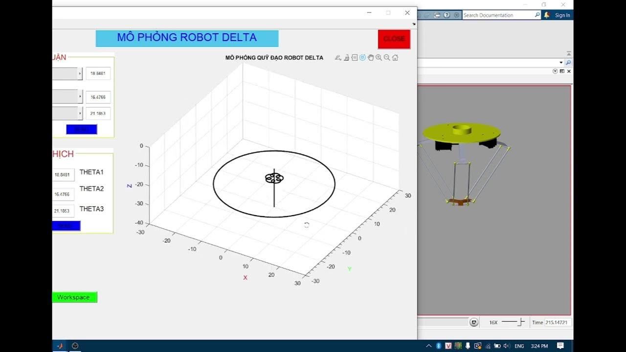 mô phỏng robot delta bằng matlab simulink và quy hoạch quỹ đạo - YouTube