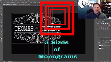 Photoshop Tips - Monograms - How To Make 3 Sizes for Projection