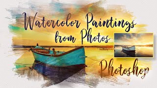 Photoshop: Transform Your PHOTOS into WATERCOLOR paintings!