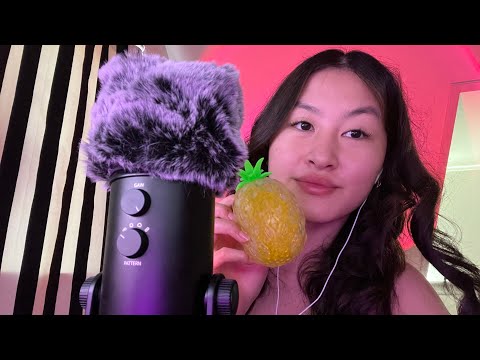 ASMR: Pineapple W ORBEEZ! (gentle whispering, tapping, squishing, wet sounds)