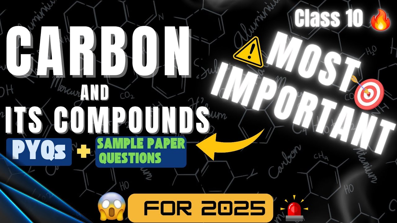 Carbon and its Compounds Class 10 Important Questions | Class 10 Chemistry chapter 4
