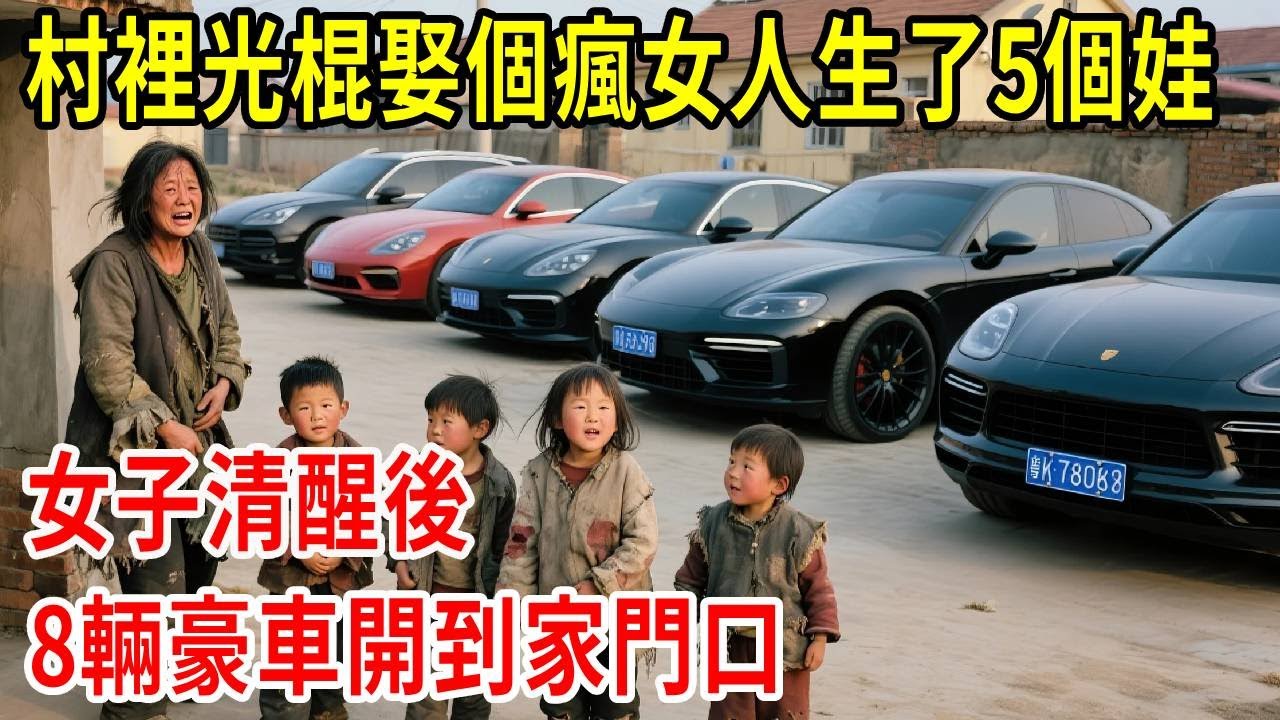 村裡光棍娶個瘋女人生了5個娃，女子清醒後8輛豪車開到家門口#原創#情感