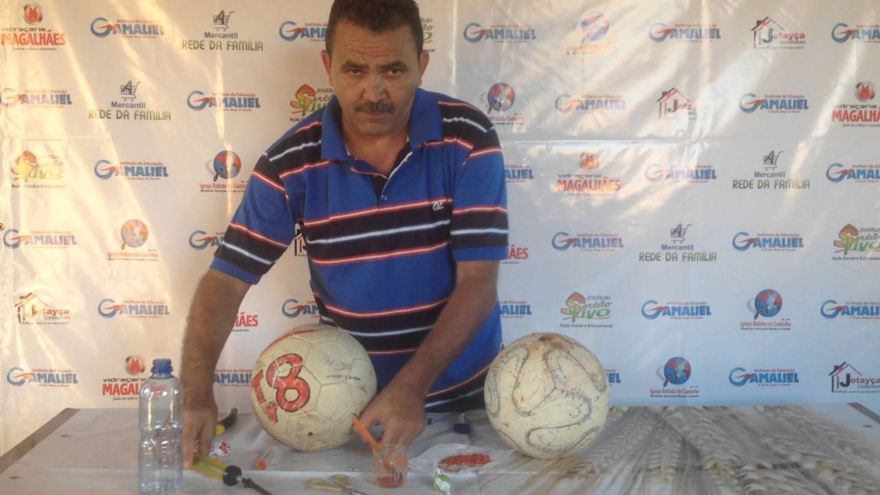 Como remendar uma bola de futebol, vôlei, futsal em um minuto