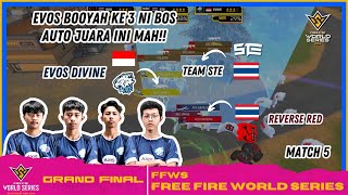 INI EVOS JAGO! 3 ORANG BERTAHAN MASIH BISA BOOYAH!! DI MATCH 5 FFWS SEA 2024 SPRING - GRAND FINAL