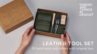 A Set of Leather Crafting Tools for Beginners //  オリジナルの基本工具セットを作りました。初心者の方にオススメ。// Made in Japan //