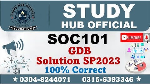 SOC101 GDB Solution Spring 2023, SOC101 GDB Solution, SOC101 GDB 2023