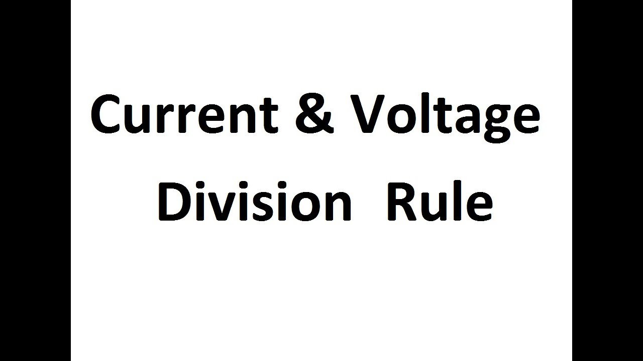 Current Voltage Division Rule | Solved Examples in hindi Electrical ...