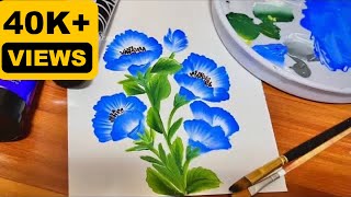 Easy Acrylic Painting | One Stroke Painting | Acrylic Painting | Arts & Crafts | Art Studio By Meenu