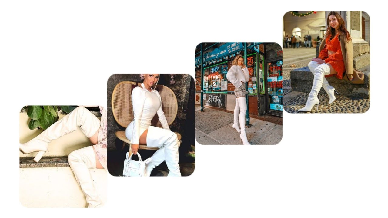 Most demanding White Latex Leather Thigh High boots/white Leather outfit #fashiontrends #fashion