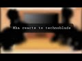 Mha reacts to technoblade|Do not own tiktoks!| Lazy ;-; |