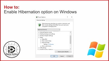 Windows: How to enable hibernation option