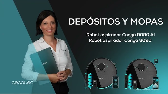 Cecotec Robot Aspirador y Fregasuelos Conga 9090 AI con Base de