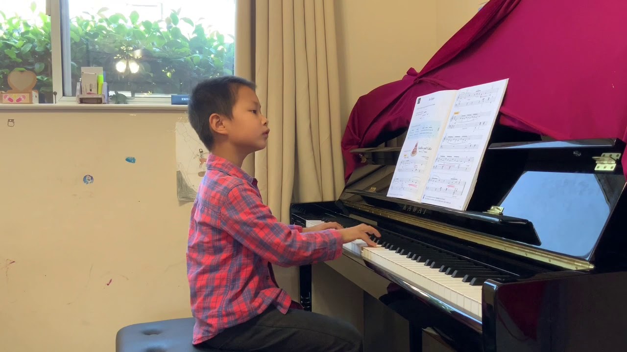 Haoyi(age 6) Candles And Cake Piano Adventure 3A YouTube