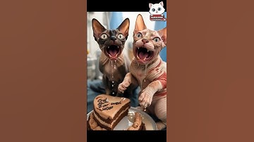 Adorable Friend Arrives Just in Time to Stop Crying Sphynx Cat#shorts #meow #cat #viral meow meow