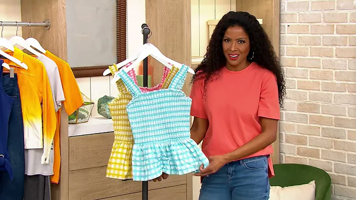 Candace Cameron Bure Printed Smocked Tank Top on QVC