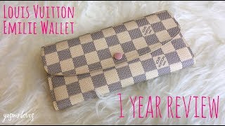 LOUIS VUITTON EMILIE WALLET REVIEW + 3 YEAR WEAR & TEAR 