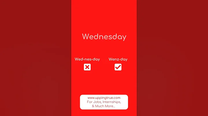 How do you pronounce WEDNESDAY?