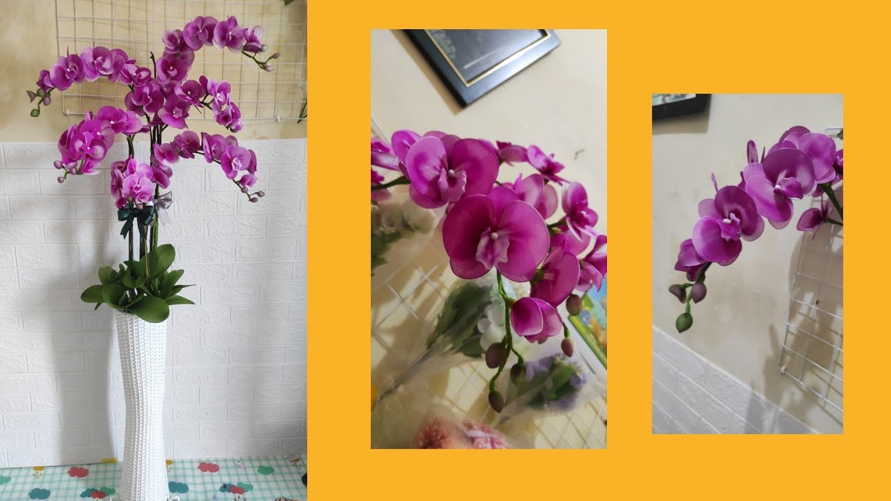 Tutorial Bunga Anggrek paling simple dari kain stocking|| Stocking flowers