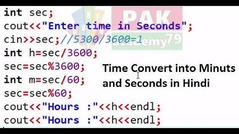 c++ Program to convert  time in Hindi | How to create c++ conversion program in Raptor