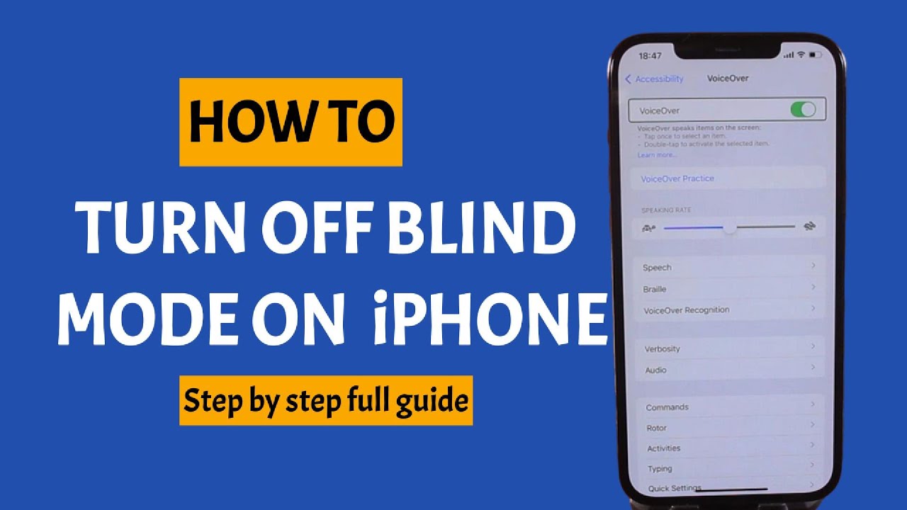 How To Turn Off Blind Mode On Iphone