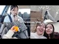 a Korean American's cozy and wholesome Christmas with food, family, and boyfriend! 🍈💡🛋🧁