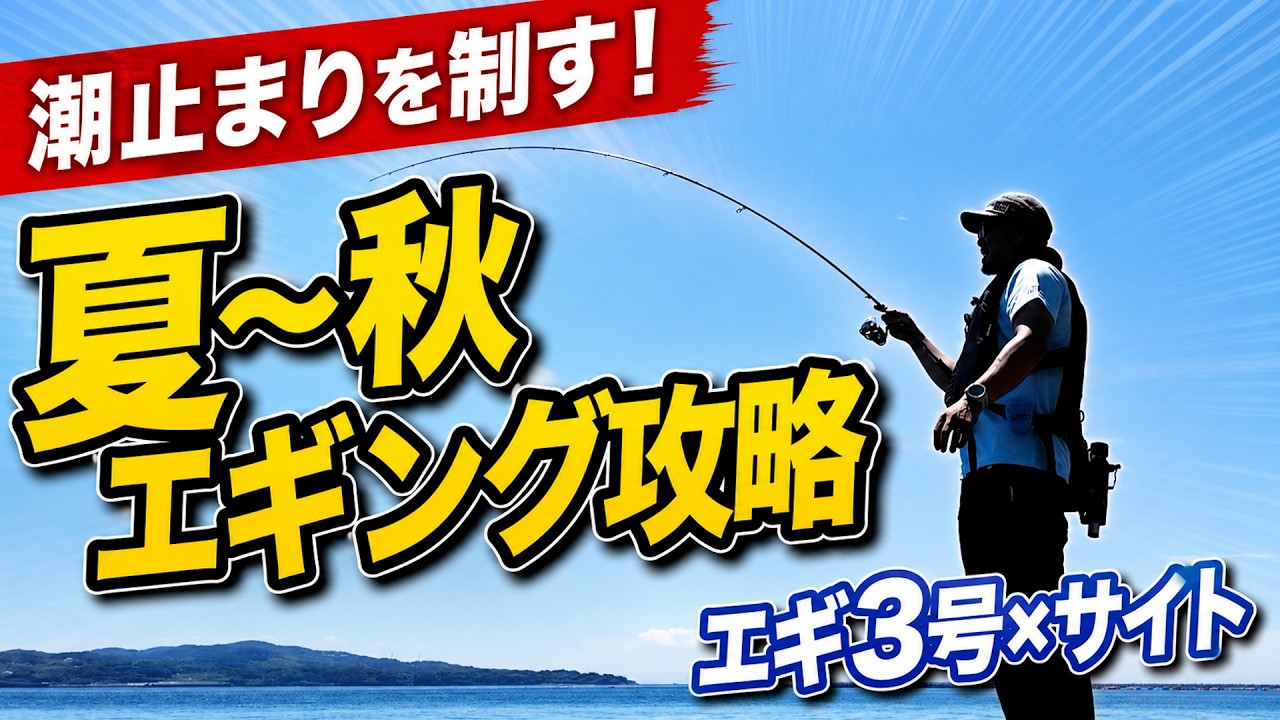 【エギング攻略法】夏〜秋初盤はこう狙え!エギ3号×サイトで高活性個体を仕留める「潮止まり前後」の立ち回り