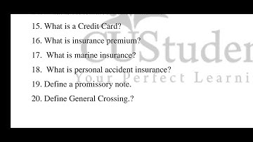 BANKING AND INSURANCE - previous year question papper/important  / 4th sem/calicut university