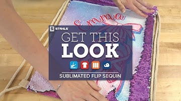 Sublimating Flip Sequin Drawstring Bag with a Heat Press