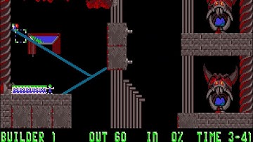 Lemmings Taxing Level 5: The Prison! Walkthrough DOS