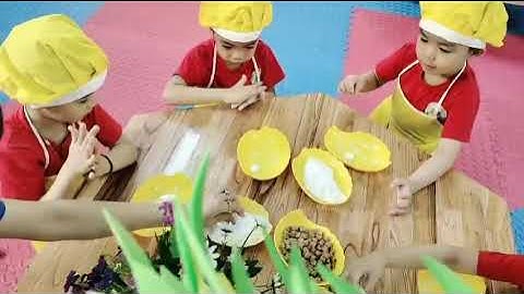 HĐTN: Làm bánh trôi của các bạn nhỏ 4-5 tuổi B2 - Trường MN An Thượng