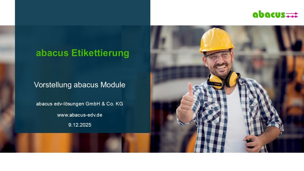 Vorstellung abacus Module | Etikettierung - YouTube