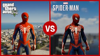 Spider-Man GTA V Mod vs Spider-Man PS5 | Powers & Abilities Comparison
