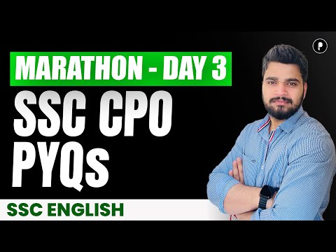 SSC CPO Marathon | All Shifts’ English Questions | SSC English #parcham