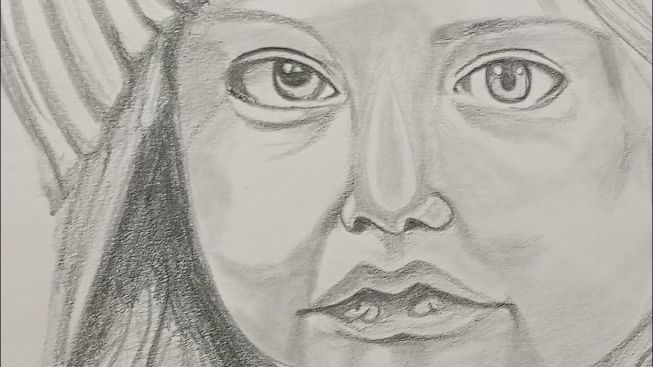 Easy drawing girl step by step