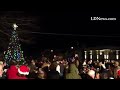 People sing at the Fredericksburg tree lighting ceremony