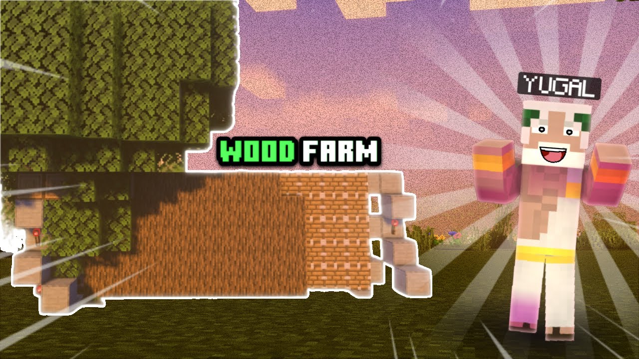 EASY & SIMPLE WOOD FARM IN MINECRAFT 1.21.5 [ JAVA + BEDROCK ] - YouTube
