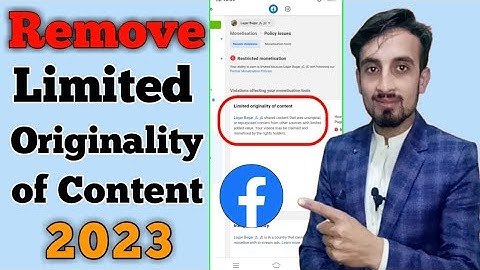 How To Remove Limited Originality Of Content 2023 | Facebook Policy Issues