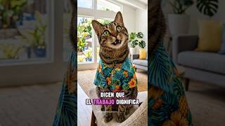 Dicen que el trabajo dignifica, pero para el trabajo no tanto... 🤣 #gatosgraciosos #funnyvideos