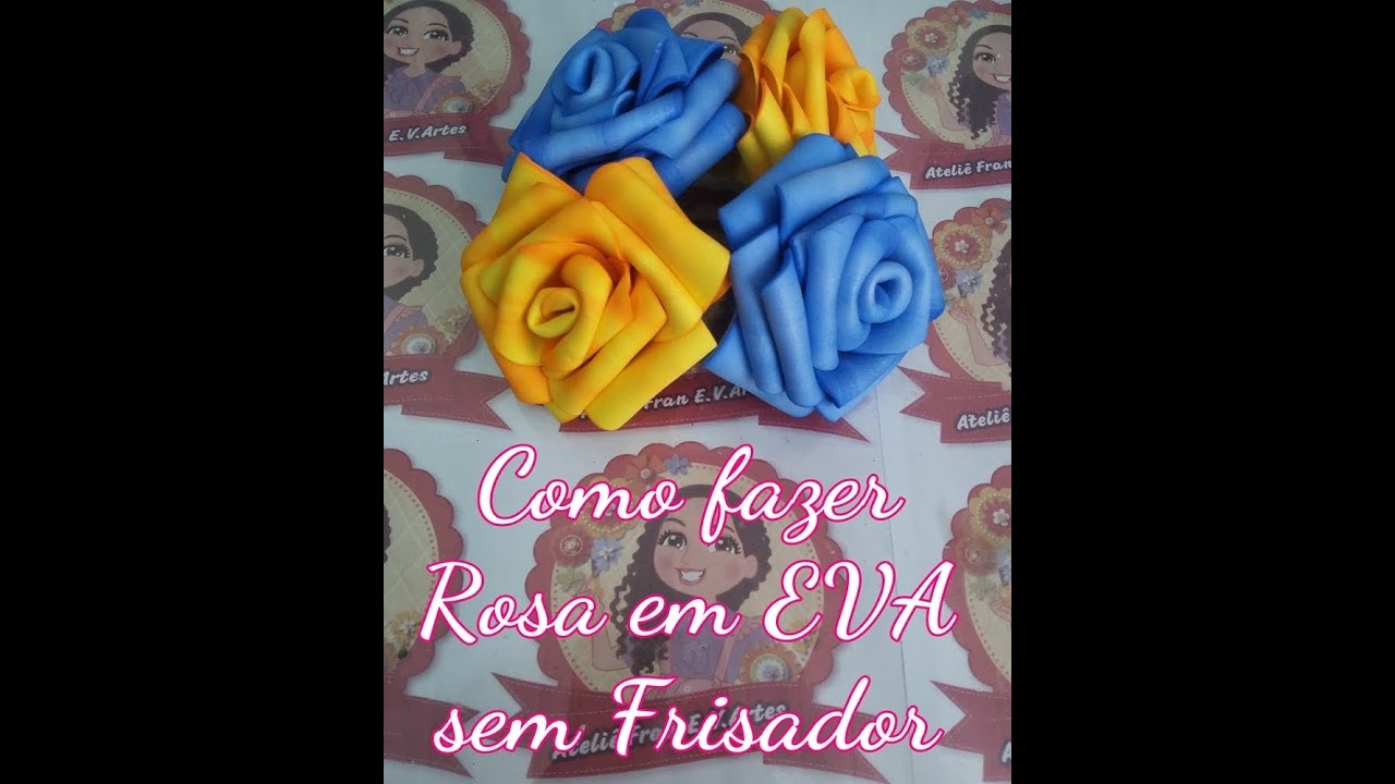 LIVE: Como fazer rosa em EVA sem frisador - YouTube