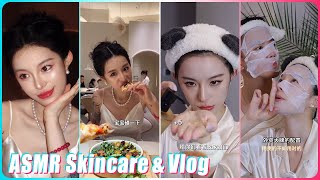 Mitsuisen✨Aesthetic ASMR Skincare Routine & Vlog☘️Satisfying skincare asmr🍃Beauty Secrets🌿389