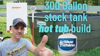 300 Gallon Rubbermaid stock tank HOT TUB build. @camplux1513 @RubbermaidOnline  @tractorsupply