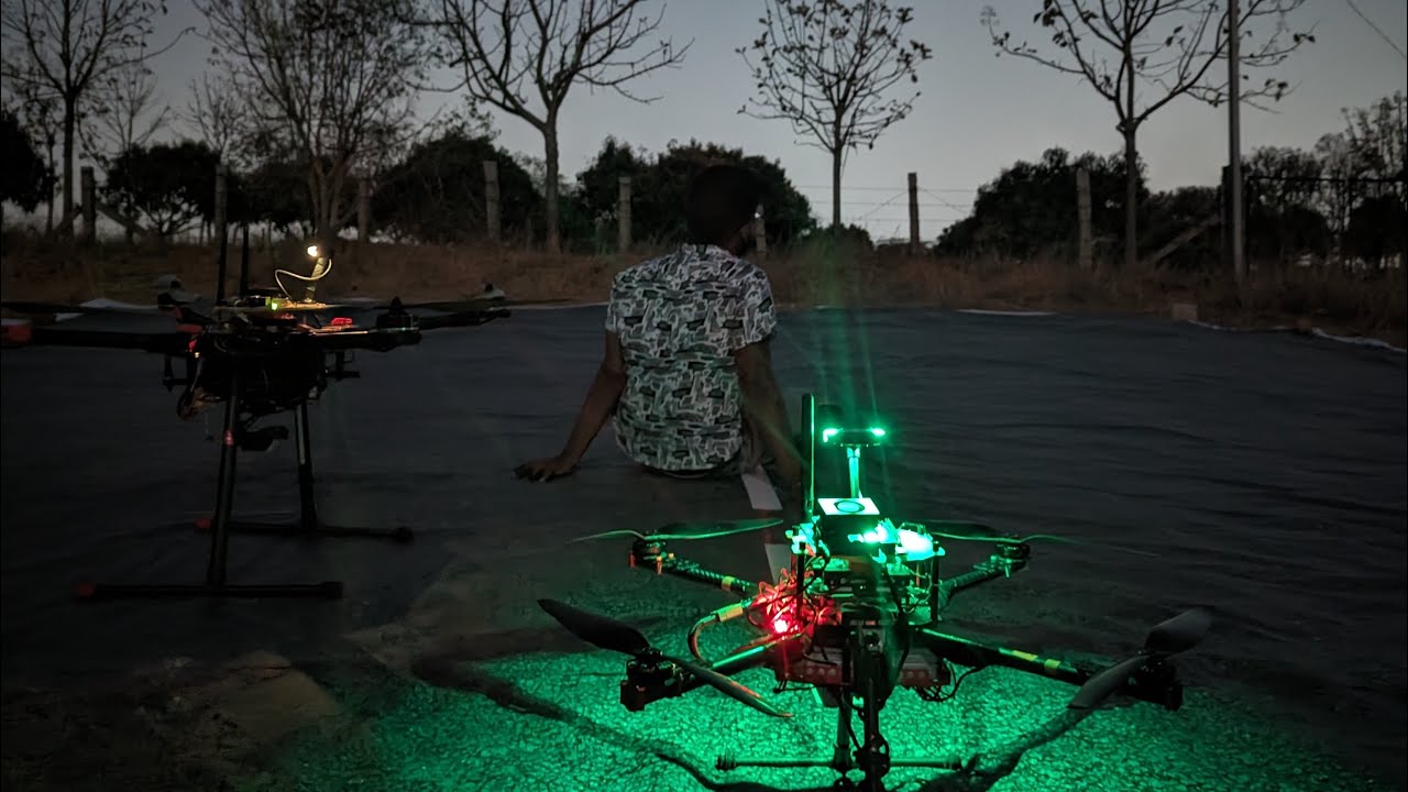 Night Test of Tarot X4 Drone with Gimbal 
