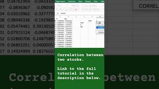 Correlation between two stocks #tutorial #investing